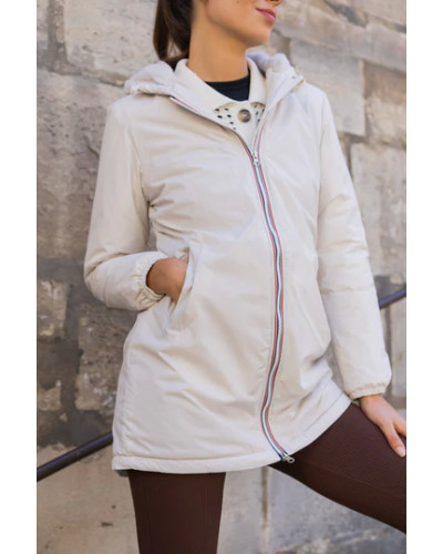 Imperméable fourré long - Laura Jo - Blanc