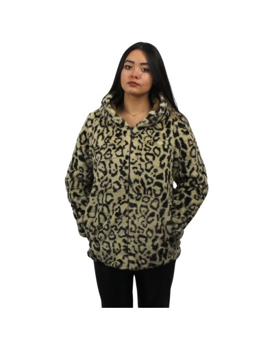 Laura Jo - Short Reversible Waterproof Parka - Camel / Leopard