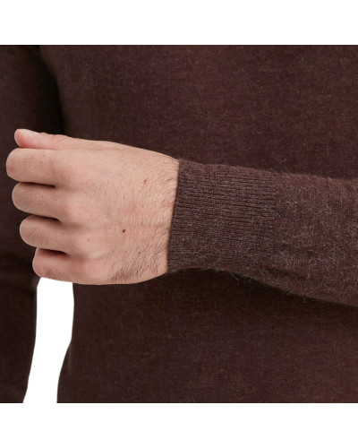 Crew neck sweater cashmere touch - Yves Enzo - Brown