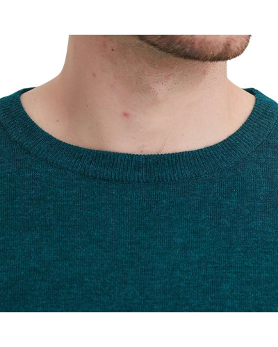 Crew neck sweater cashmere touch - Yves Enzo - Green