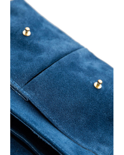 Sac besace en cuir de vachette Cherry Paris - Bleu