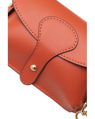 Cherry Paris Smooth Cowhide Leather Belt Bag - Rust