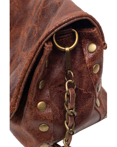 Shoulder bag in cowhide leather Cherry Paris - Cognac