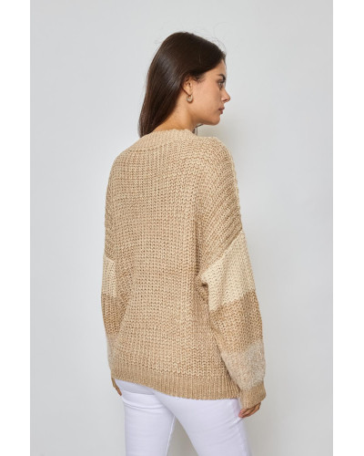 REVD'ELLE Long-Sleeve Cardigan - Camel