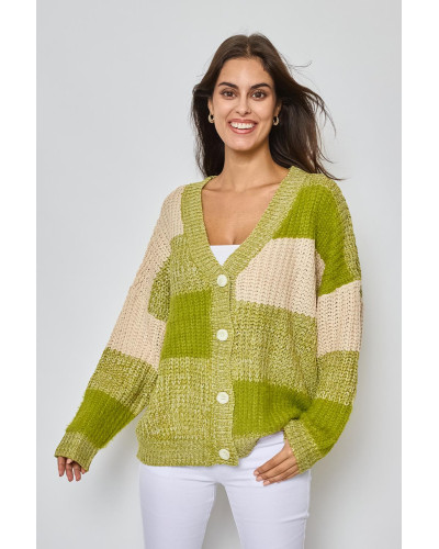 REVD'ELLE Long-Sleeve Cardigan - Green