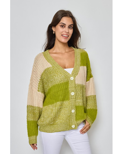 REVD'ELLE Long-Sleeve Cardigan - Green